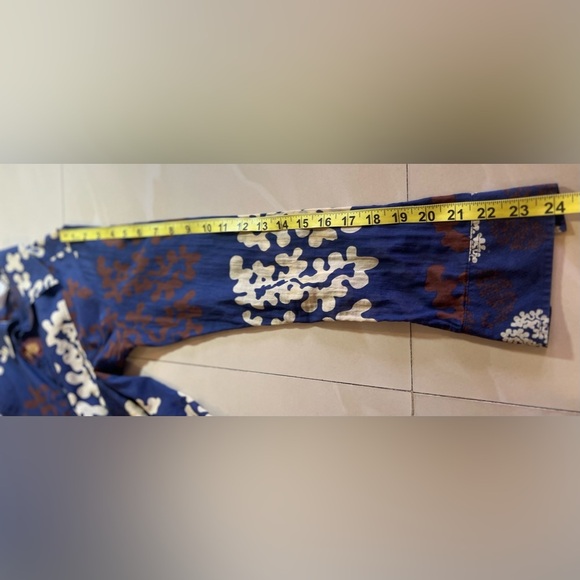 CRAIG TAYLOR BLOUSE Blouse/Shirt  Blue Twiggy Brown and White Pop Art Size M - Picture 15 of 16